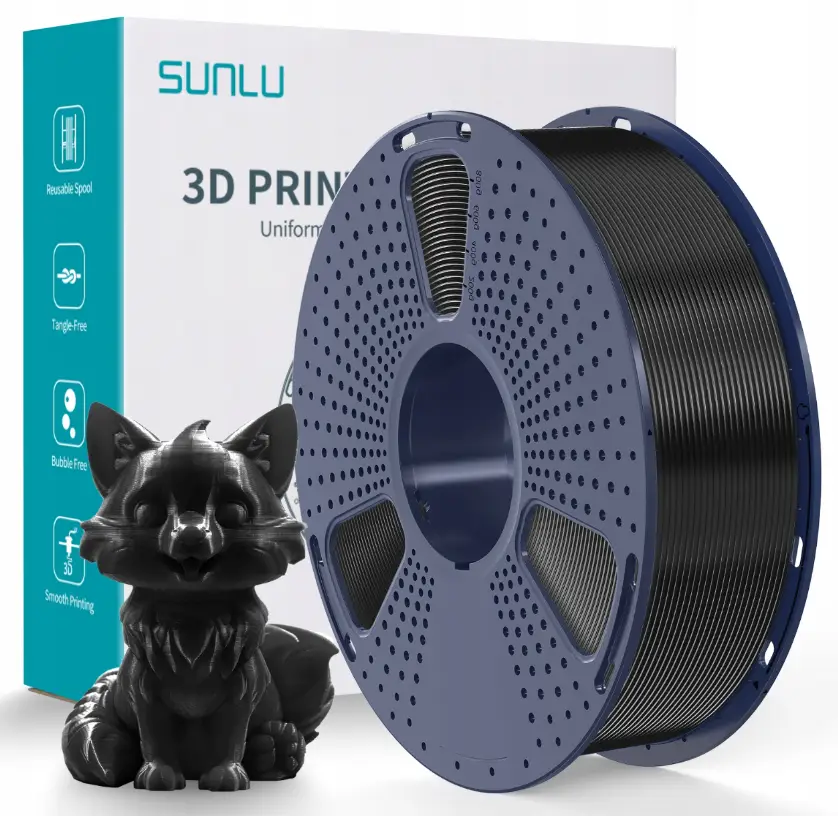 Філамент SUNLU PETG Black 1.75 мм 1 кг