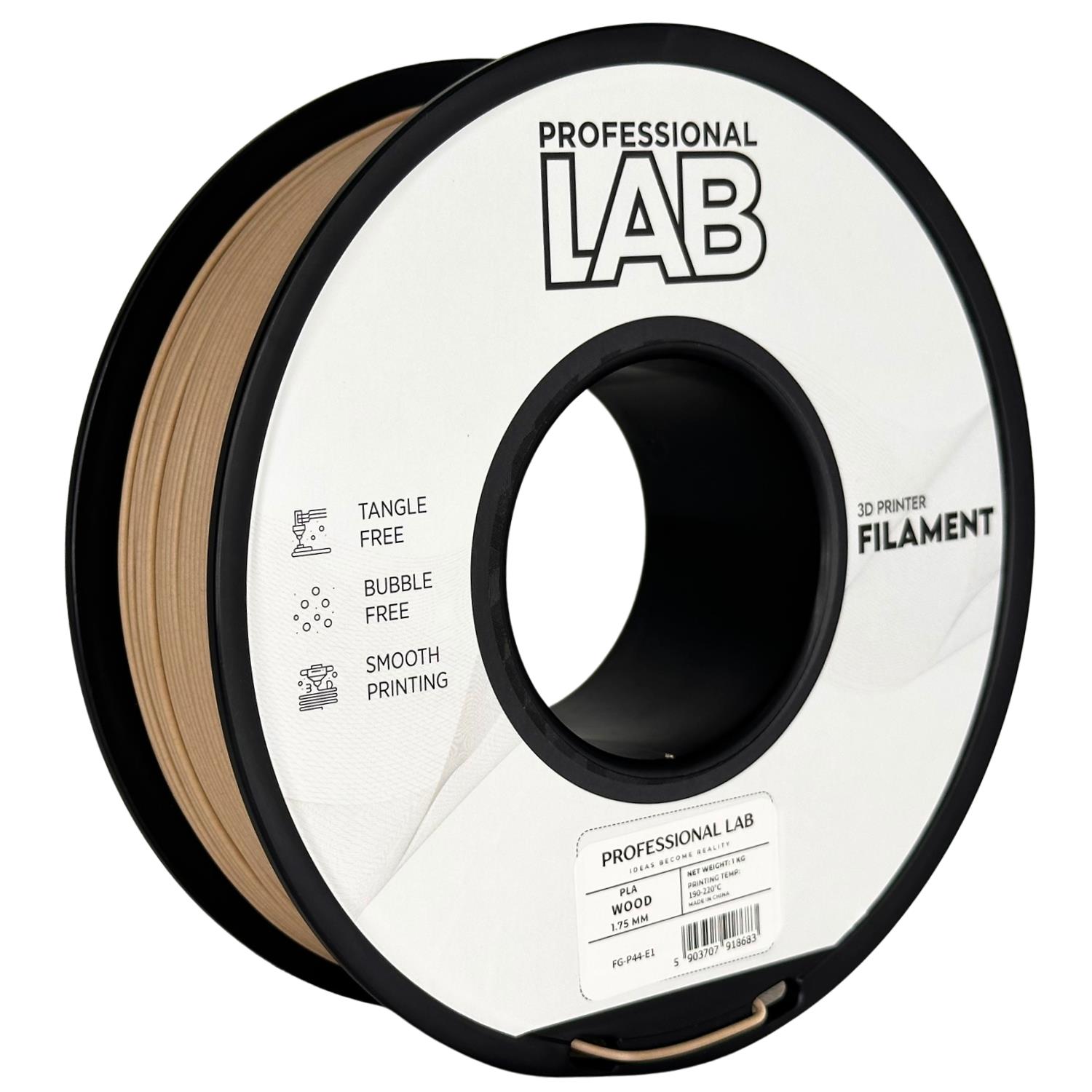 Філамент Professional Lab PLA Wood 1.75 мм 1 кг