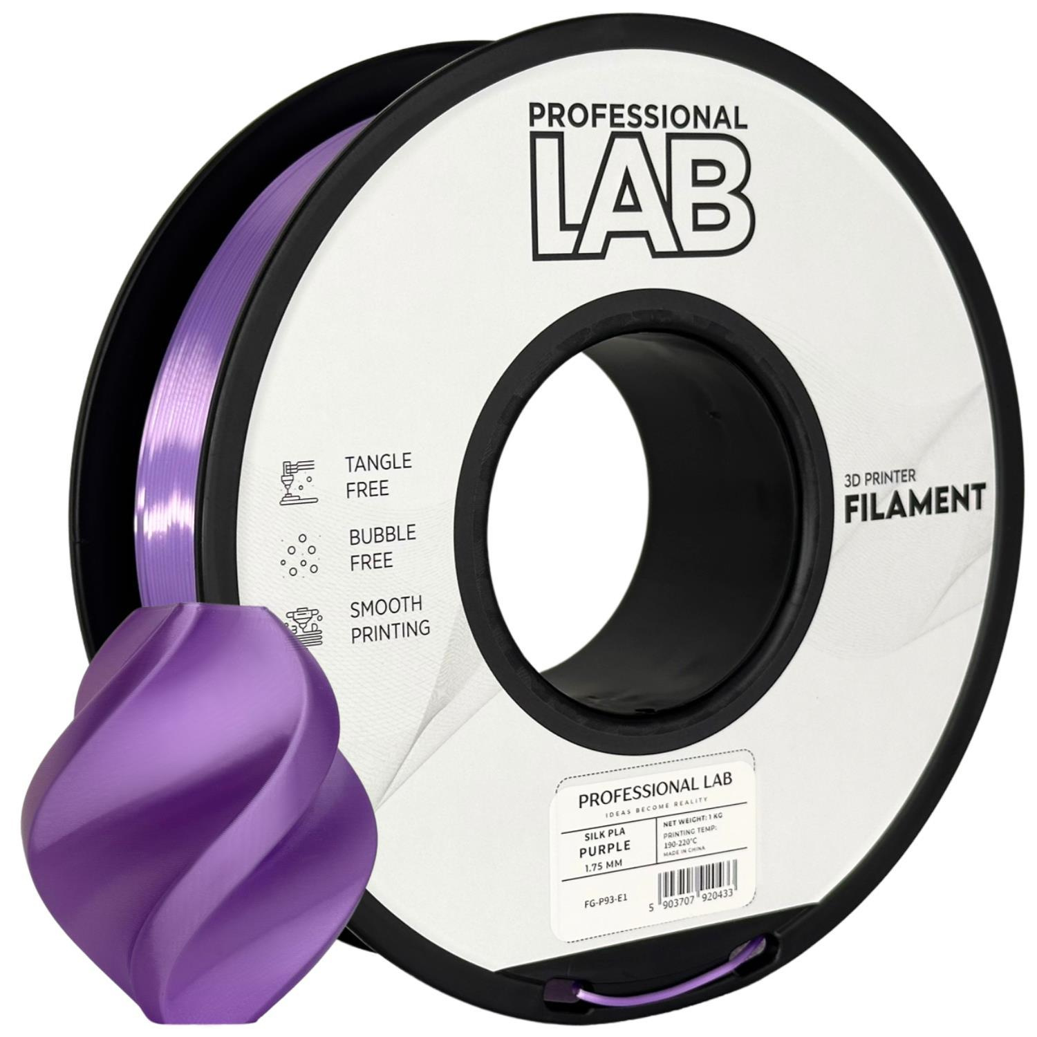 Філамент Prof. Lab Silk PLA Purple 1.75 мм 1 кг